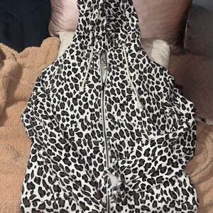 AMPERSAND AVE Leopard Print Hoodie